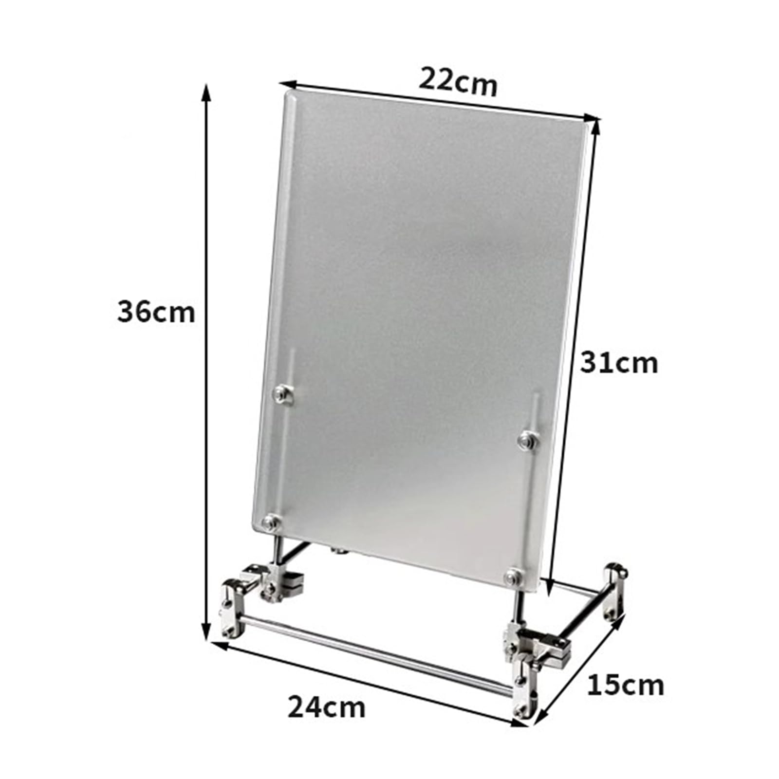 Lavagna in acrilico trasparente cancellabile a secco con staffa in metallo, blocco note angolato, 22 x 31 cm, organizer personale per ufficio, casa, scuola