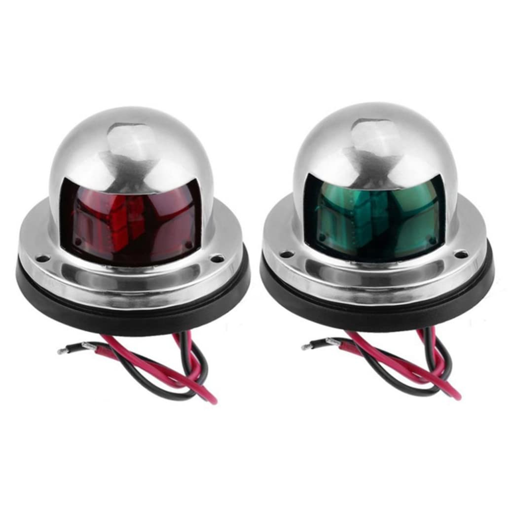 LED Navigation Lights Marine Navigation Lamp Marine Boat Bow Lights with Red Green Light for Boat Pontoon Yacht Skeeter Boat Lights Bow And Stern Boat Lights Boat Navigation LightsLED Navigati