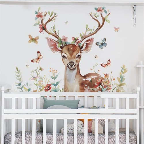Vinilos Decorativos de Pared con Animales Bosque y Mariposas miniatura 5
