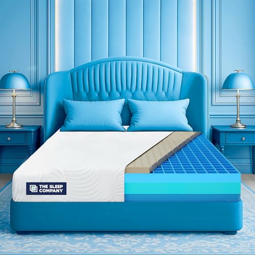 The Sleep Company Luxe Pro Mattress | SmartGRID + Natural Latex | Plush Medium-Soft Feel | Premium Latex for Luxury Sleep | King Size Double Bed Mattress 78x72x8