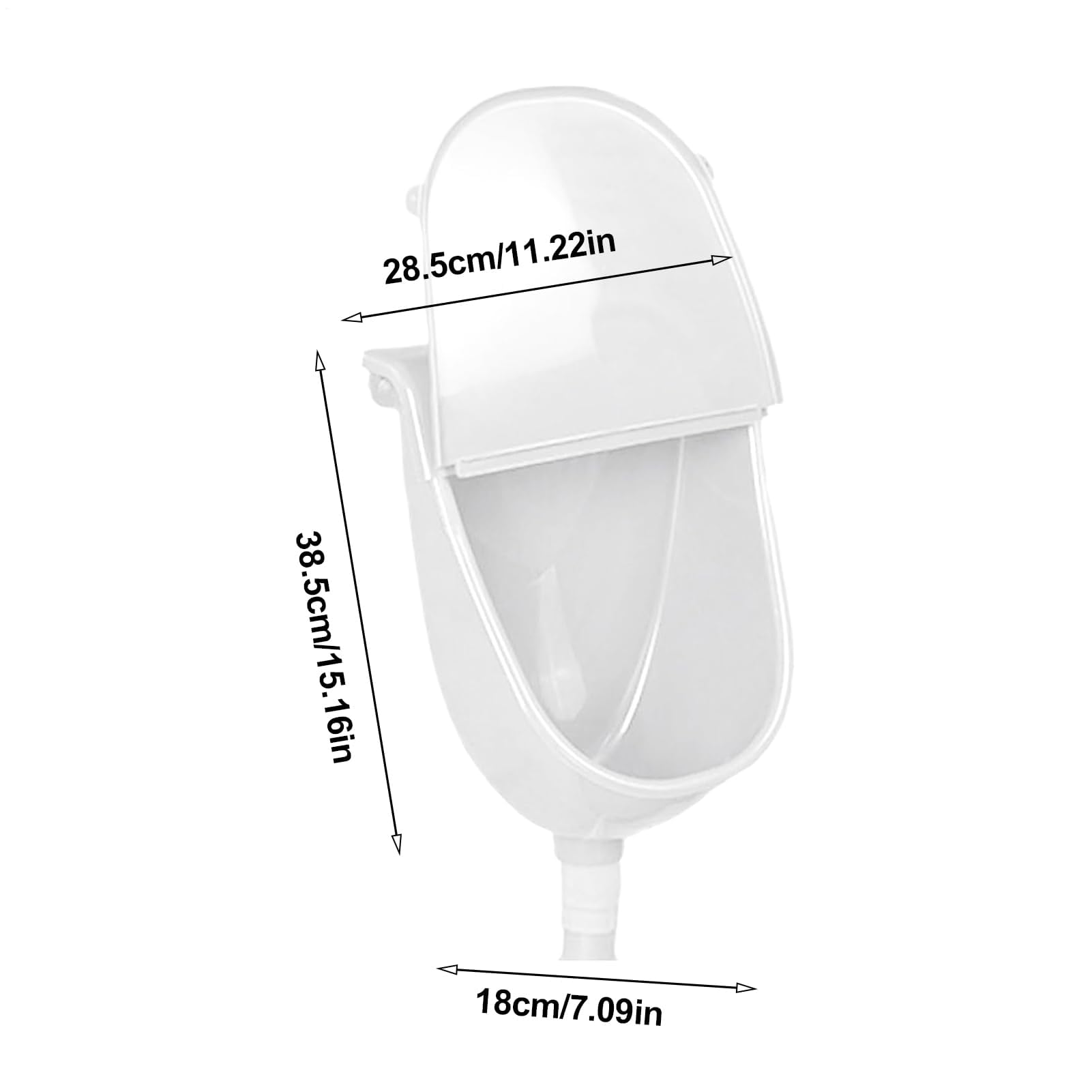 Orinatoio da parete da uomo con coperchio orinatoio commerciale regolabile per casa, cortile, veicolo e campeggio, efficiente sistema di lavaggio delle urine deviatore WC