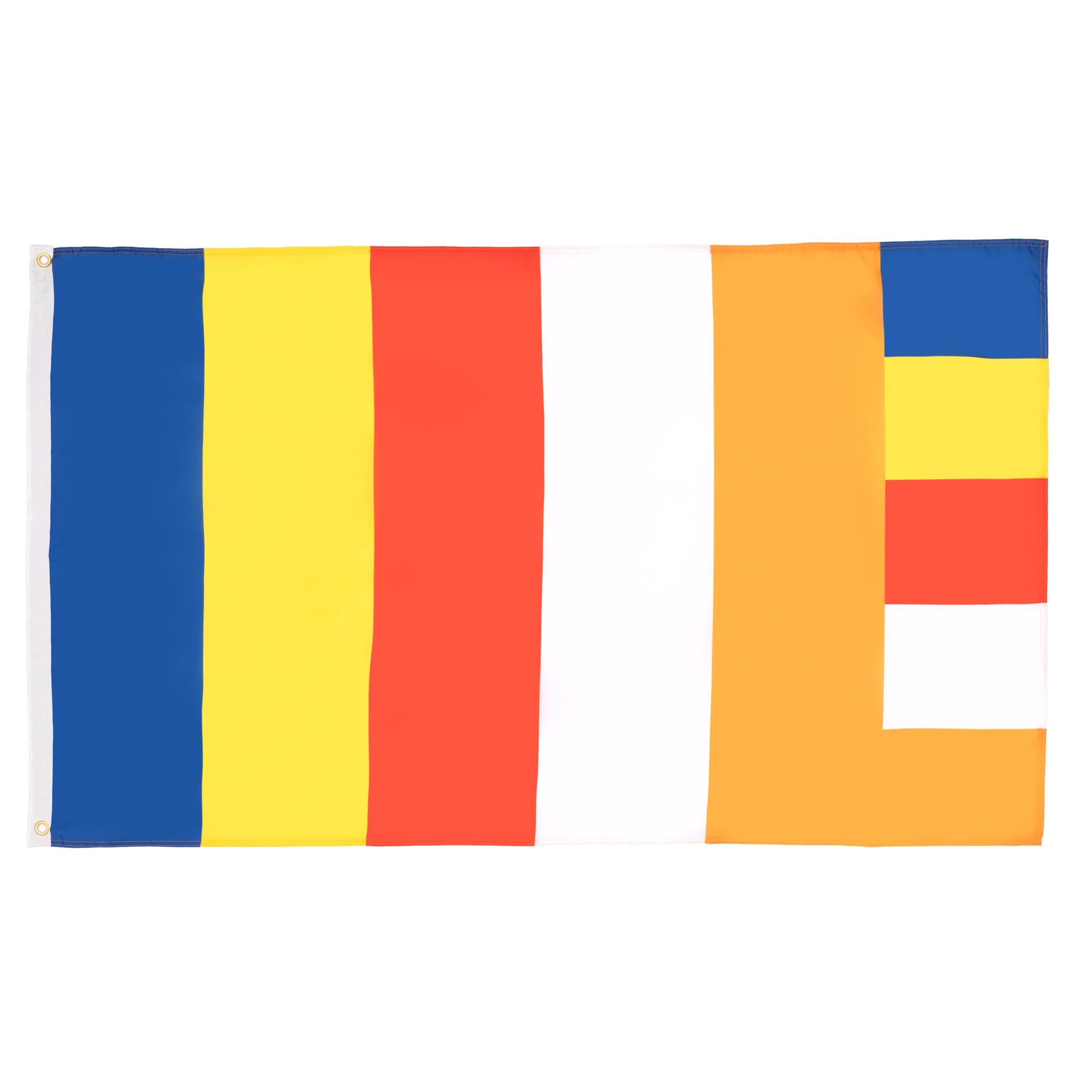 AZ FLAG - Buddhist Flag - 2x3 Ft - 100D Polyester Buddhism Banner with Two Metal Grommets - Fade Resistant - Vivid Colors - 2' x 3' Feet - 90x60 Cm