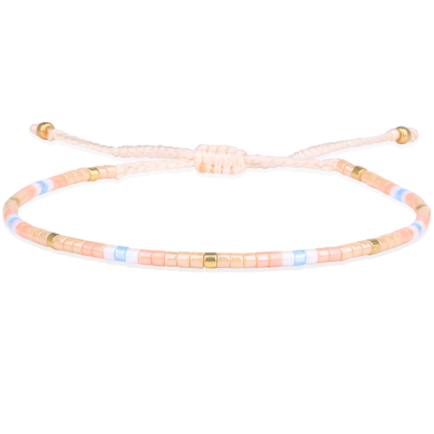 KELITCH Pulseras Amistad con Cuentas Concha Cristal Color Bohemio Pulsera Hecha A Mano Brazaletes Joyería para Mujer — view 30