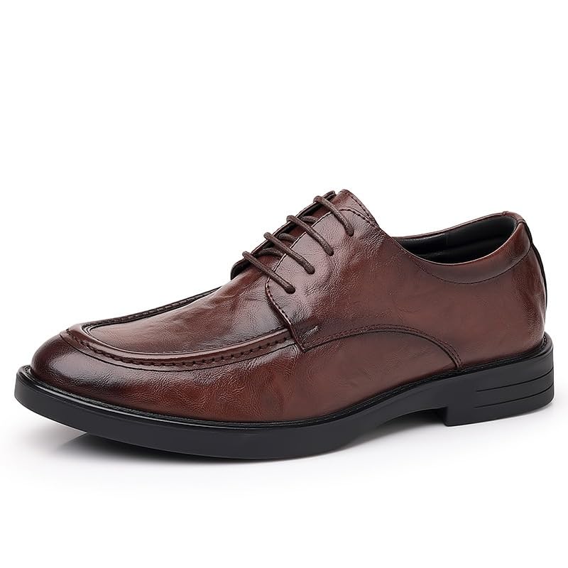 Men's Classic Lace-Up Low Leather Dress Shoes Mens Business Wedding Formal Oxfords