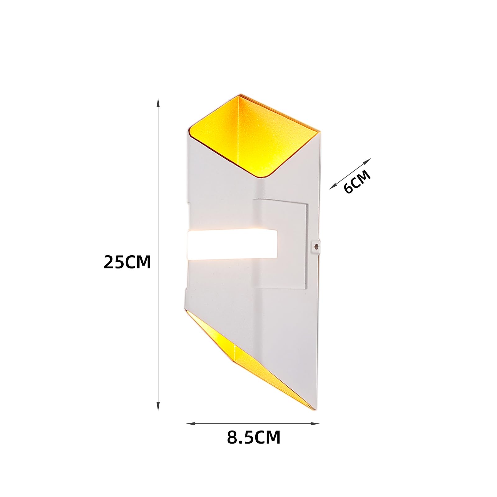 Chrasy Modern LED Wall Lights Mains Powered, IP65 Waterproof Up and Down Indoor Outdoor Warm White 3000K 12W Wall Sconce - Image 2