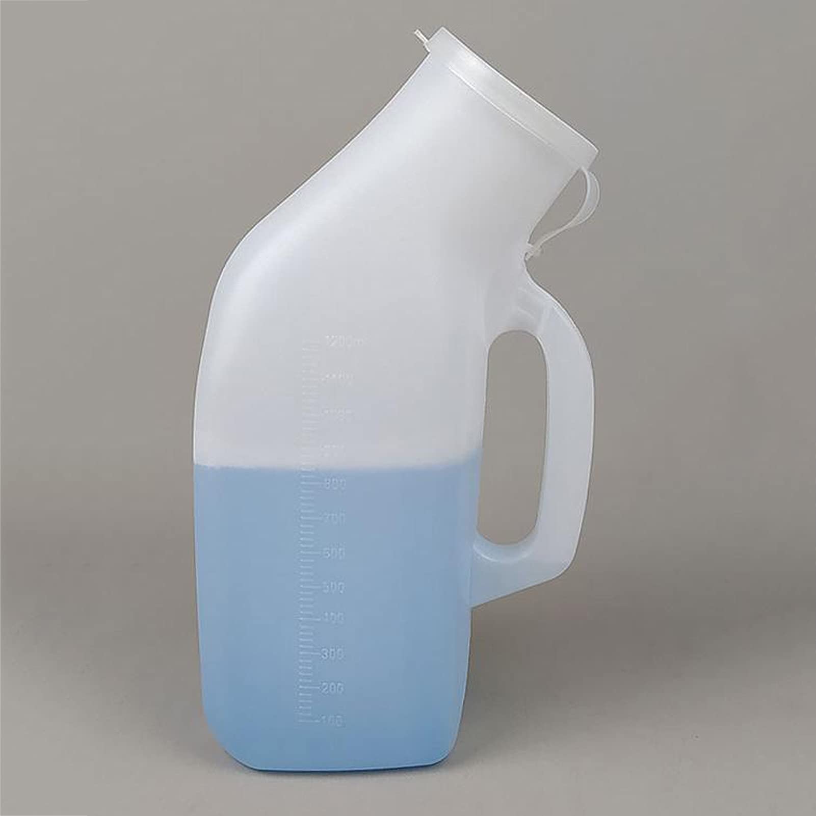 Boccetta orinatoio maschio spessa con coperchio per bambino, ragazzo, anziano, 1200 ml, colore: bianco, confezione da 2
