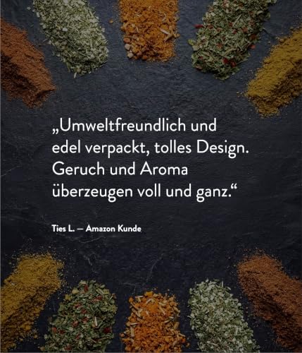 Foto von TIMBER TASTE® Gewürze Geschenkset Frauen - 5 exotische Gewürzmischungen aus aller Welt | Gewürzbox | Gewürzset Geschenk | Feinkost Idee | Besondere Spezialitäten Geschenk Küche zum Geburtstag