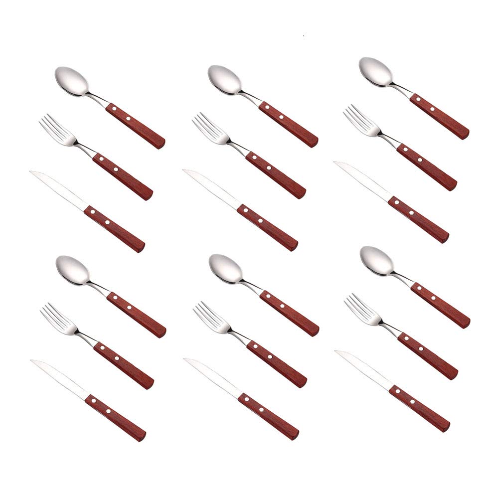 GLETSF Silverware Flatware Cutlery Set, 5/20/30/40/50/60pcs 304 Stainless Steel Cutlery Set Handle Knife, Fork and Spoon Set,Rose Gold-1Set,Silver-4Set