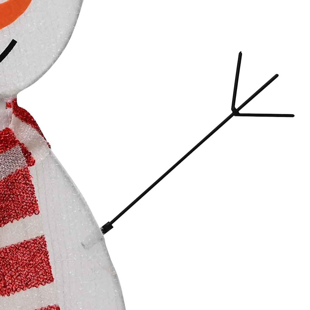 vidaXL Familia de Muñecos de Nieve Iluminados 3 pcs Cálido Poliéster, Sala, Decoraciones de Invierno USB Modernas, Adornos navideños, Luces Festivas y Figuras para el Exterior