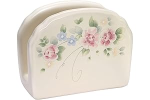 Pfaltzgraff Tea Rose Napkin Holders White Pink