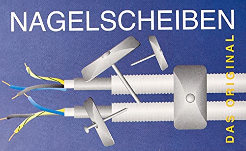 Kimmel Nagelscheibe Futura - 3,3 x 40 (50 Stück) Kabelbefestigung, Kabelschelle, Klemmscheibe