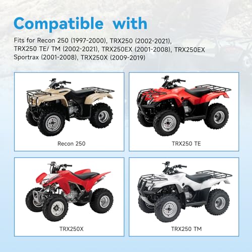 Image of EOPOAYI Recon 250 Ignition Coil Switch Starter Solenoid Relay Kit Compatible with TRX250 Fourtrax 200 ATV TRX250EX TRX250TM TRX250TE 1997-2021 Quad 4 Wheeler Parts with Voltage Regulator CDI Box