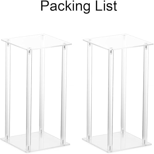 Miniatura 7 de Jarrones acrílicos para centros de mesa de boda, 2 piezas, soporte de flores de columna transparente, jarrones de flores de 15.8 pulgadas de alto