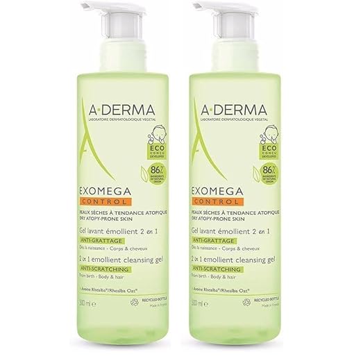 Aderma Exomega Gel Emoliente 2 En 1 500M (Paquete de 2)
