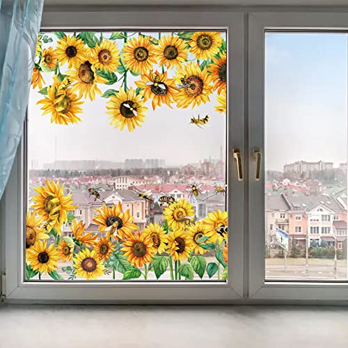 Vinilo decorativo de girasol grande para ventana miniatura 7