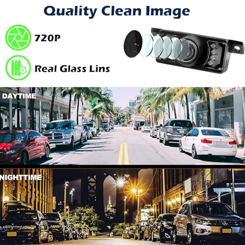 Image of Backup HD Camera Rear View License Plate Night Vision Waterproof Compatible with Sony Car Radio XAV-AX150 XAV-9500ES XAV-AX3200 XAV-AX5000 XAV-AX5600 XAV-AX7000 XAV-AX8000