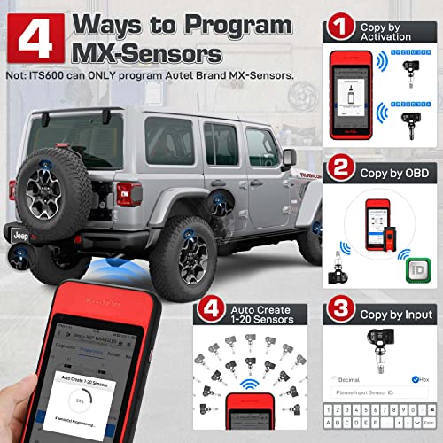 Herramienta TPMS Autel MaxiTPMS ITS600 (E) inalámbrica para programar y reaprender sensores de coche 3