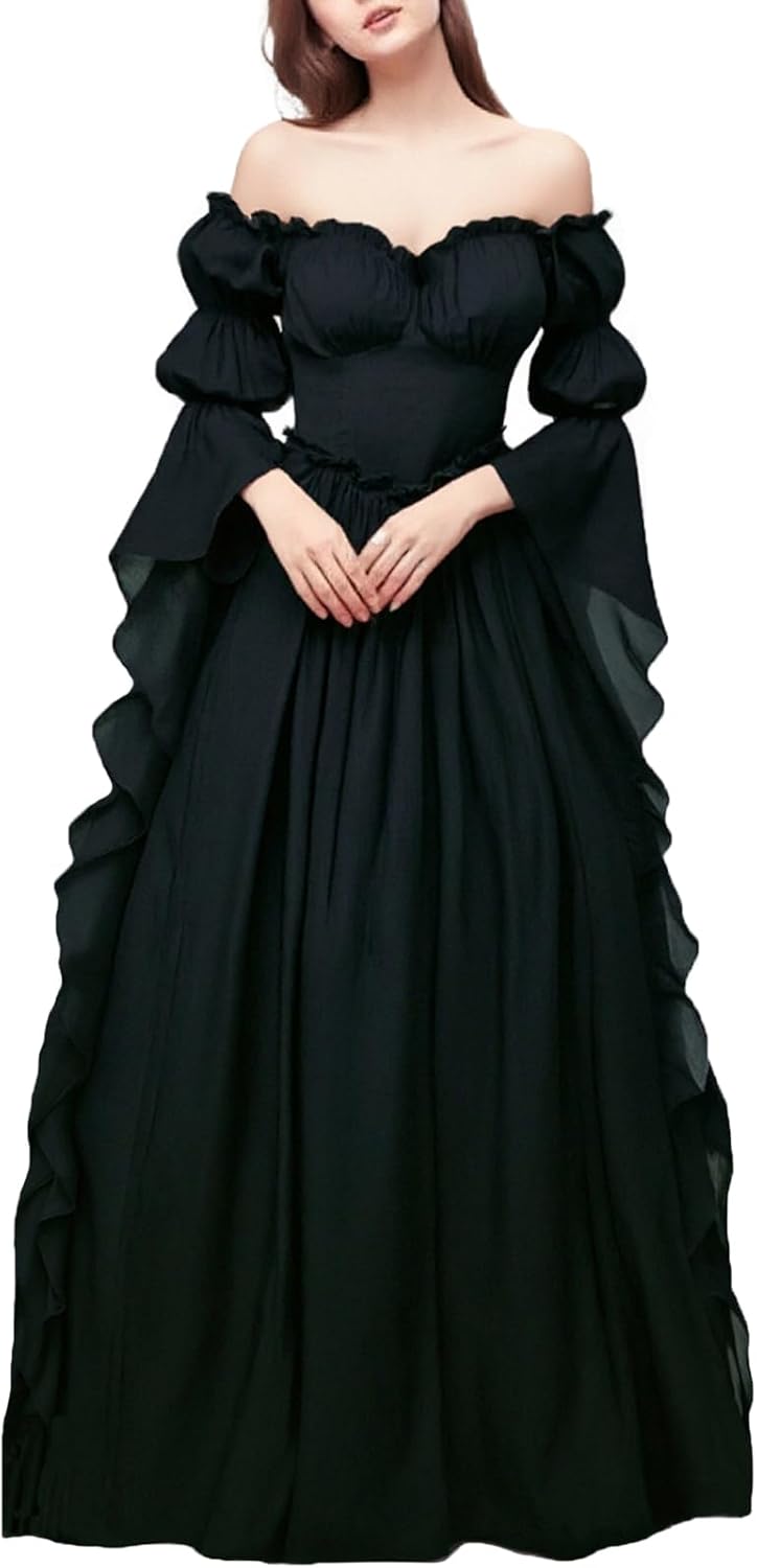 Renaissance Costume Women Victorian Gothic Witch Dress