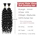 Leeven Water Wave Bulk Braiding Hair 18 Inch 160g No Weft Human Hair Mixed Synthetic Natural Black Curly Hair Bundle for Boho Braids Wet and Wavy Hair Extensions (2 Bundles, 1B)