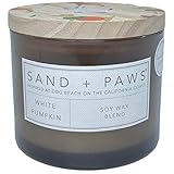 Sand and Paws White Pumpkin Scented Candle Neutralizes Pet Odors