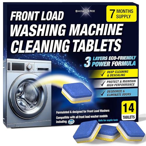 Washing Machine Cleaner Tablets 14 Pack for HE Front Load