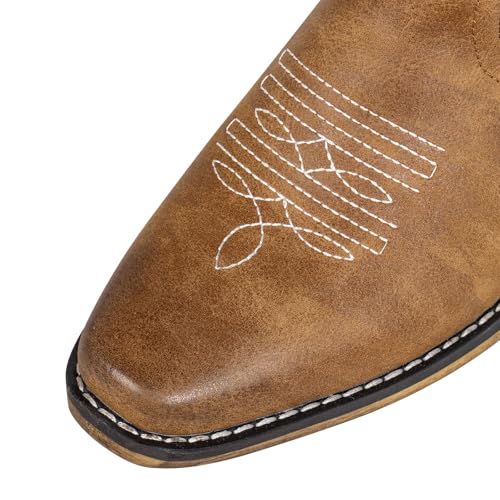 SheSole Women's Western Cowgirl Boots Knee High Embroidered Square Toe Cowboy Boots Side Zipper4