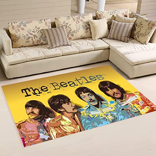 J&LILI Beatles Motif Tapis Tapis Chauffage Salon Tapis Tapis Tapis Super Doux Flanelle 3D Impression Moquette Paillasson… - Les Beatles, Paul McCartney, John Lennon, RIngo Starr, George Harrison J&LILI Beatles Motif Tapis Tapis Chauffage Salon Tapis Tapis Tapis Super Doux Flanelle 3D Impression Moquette Paillasson…