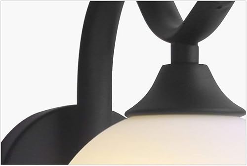 Miniatura 5 de Lámpara de pared con cadena de tracción E27, estilo retro, para dormitorio, mesita de noche, apliques de pared de metal y vidrio esmerilado blanco,