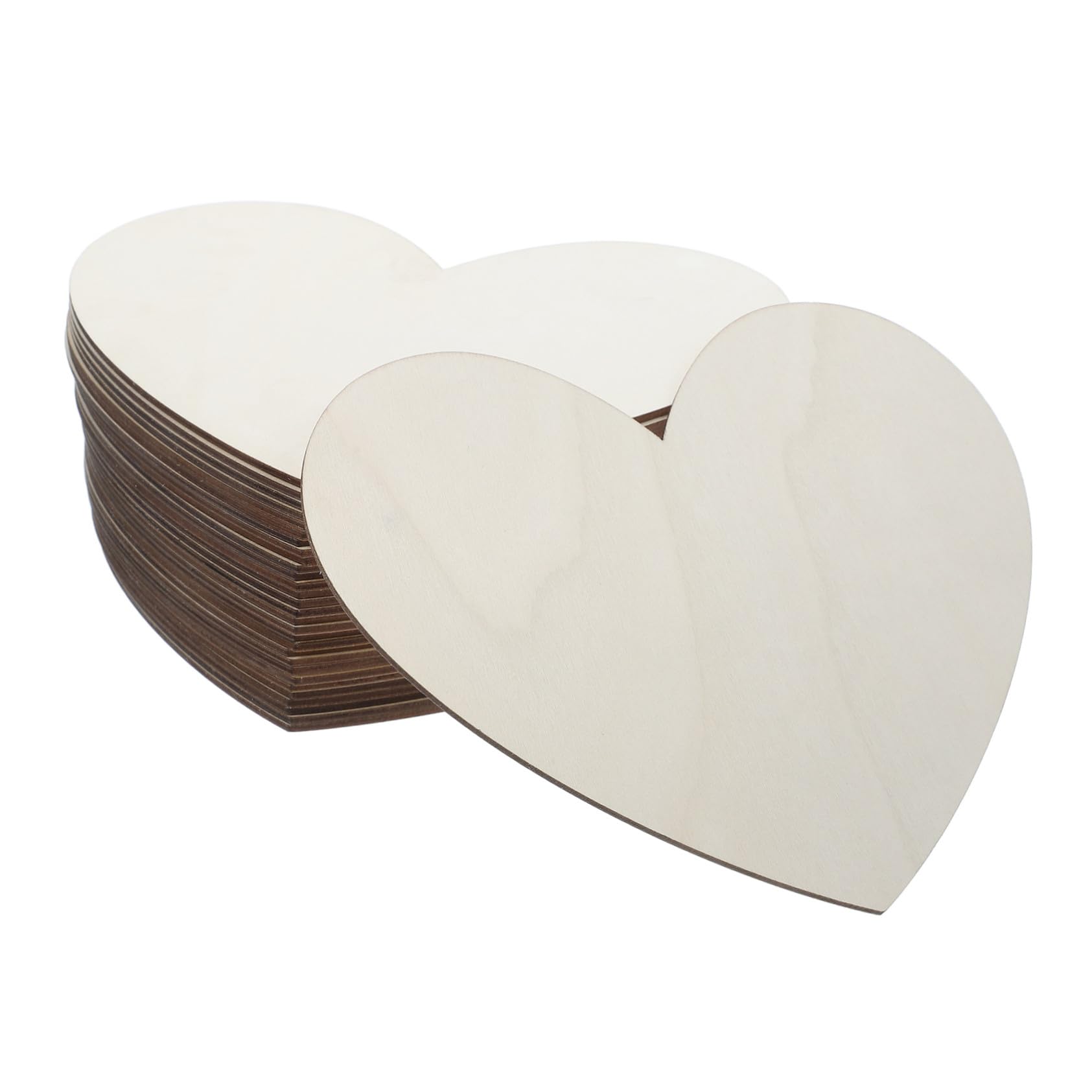 Gadpiparty 30 Stück Teiliges Große Unlackierte Holzherzen Herzförmige Holzscheiben Basteln DIY Dekoration Hochzeit Valentinstag Handgefertigte Holz Ausschnitte Glatt und Robust