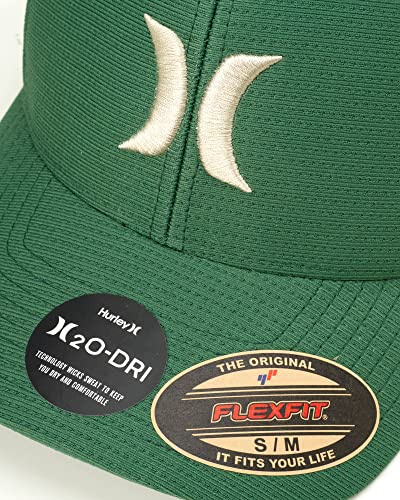 Image of Hurley Men's Caps - H2O Dri Fit Cutback Curved Bill Baseball Hats for Men (S-XL), Size Large-X-Large, Treeline