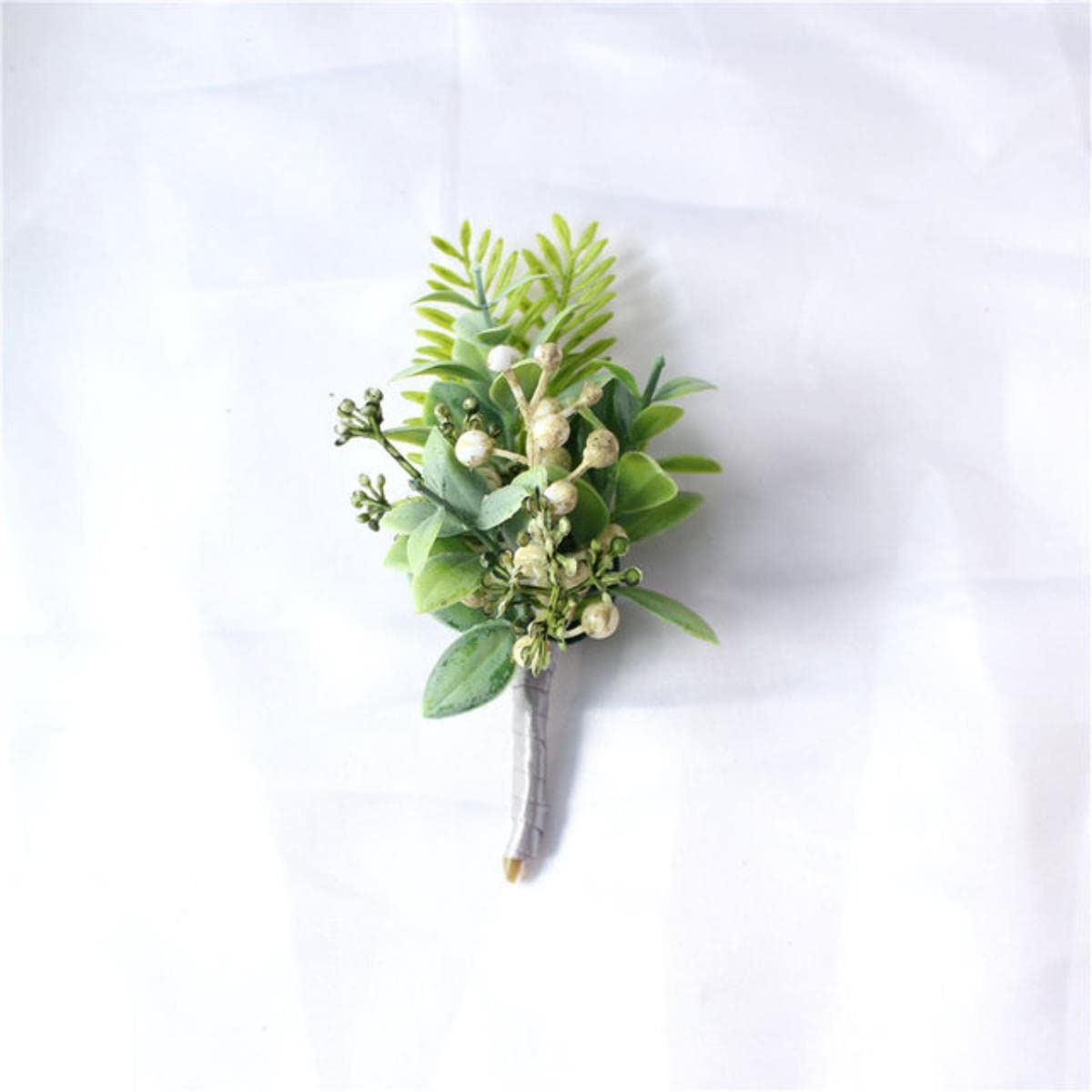 EEfpxwtz Prom corsage wrist flower， Artifici Plastic Succulent Wrist Corsage Boutonniere Brid Brooch Multicolor(C Boutonniere)