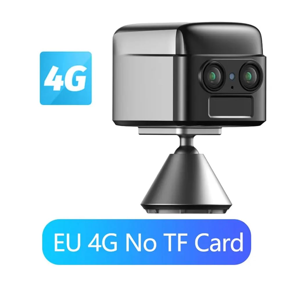 Mini Telecamera 4G con Batteria Integrata, Visione Notturna IR 4K, Basso Consumo Energetico, Rilevamento del Movimento, Telecamera di Videosorveglianza