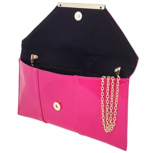 Image of JNB Faux Patent Leather Envelope Candy Clutch