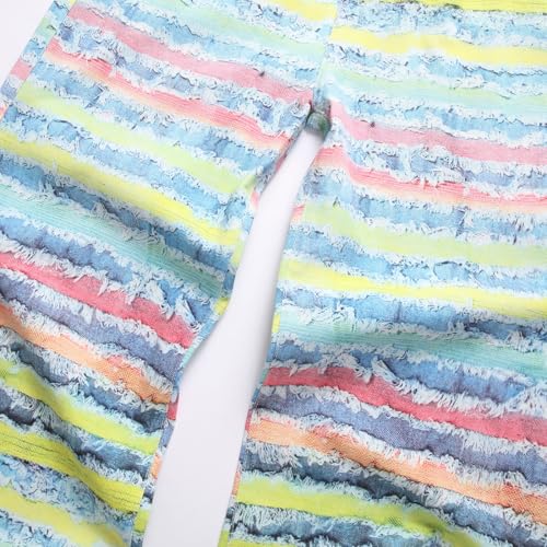 Men Loose Y2K Stripe Print Wide Leg Jeans4