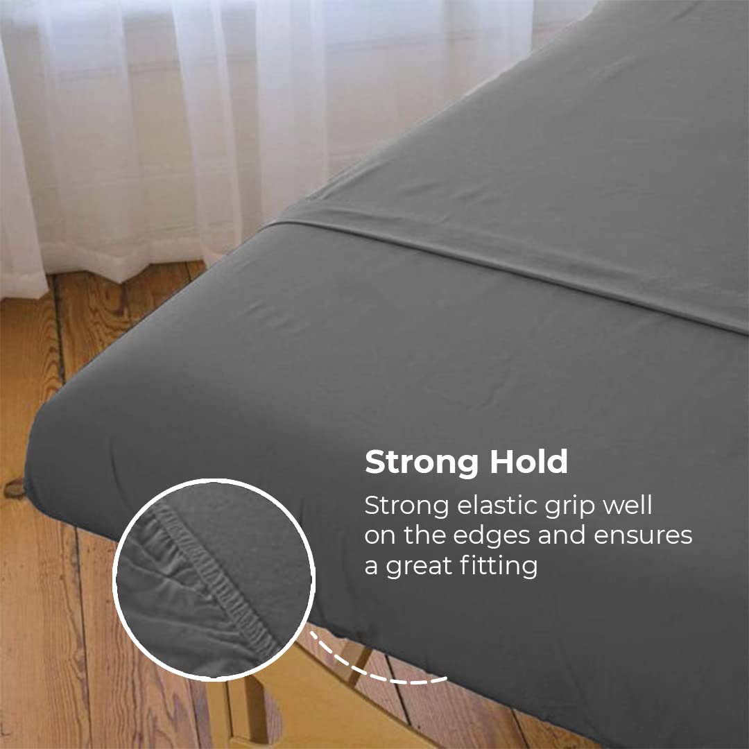 Avalon Care 3 Piece Massage Table Sheets Sets Cotton Flannel Massage Sheets Sets - 100% Natural Cotton Massage Sheets for Massage Therapy Includes Fitted Sheet, Flat Sheet and Face Rest Cover - Grey : Beauty & Personal Care