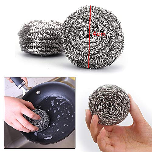 Bestzy Topreiniger, roestvrij staal, schuurspiraal, voor keukenreinigers, 20 stuks - Image 3