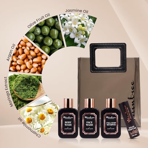 Image of Mintree 4 in 1 Bath and Hair Care Gift Hamper for Men, All Skin Types
