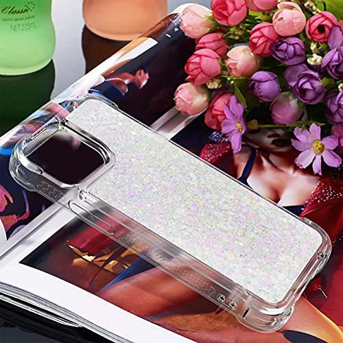 Coque iPhone 13 Mini transparente à paillettes LEMAXELERS antichoc - 6