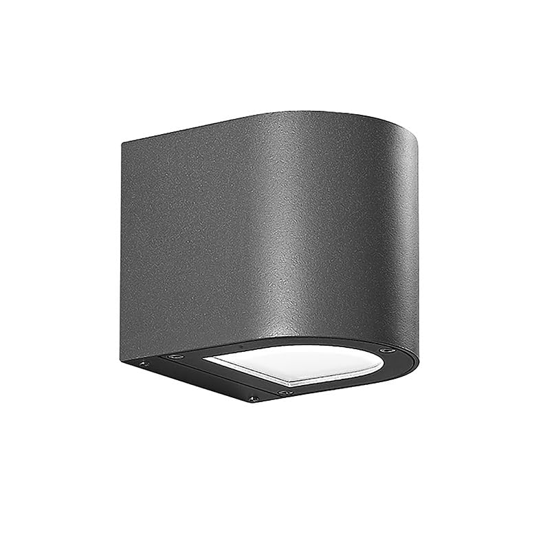 Applique LED argent 4,5W monoémission ronde anthracite 3000K IP65 Rossini