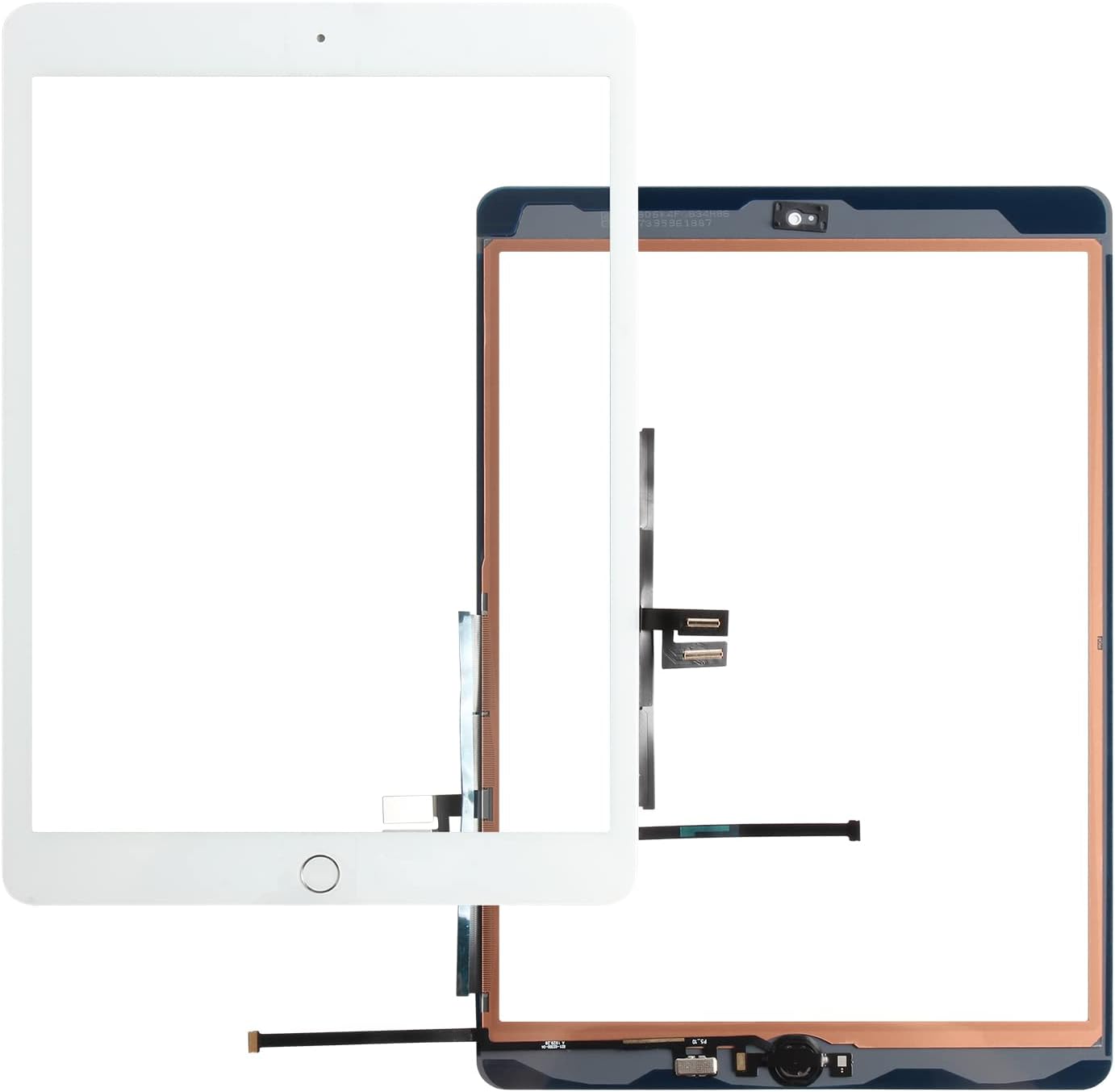 for iPad 10.2" 2021 Screen Replacement for iPad 9 9th Generation A2602 A2603 A2604 A2605 Touch Screen Digitizer Sensor Glass Panel Repair Parts Kit with Home Button +Tools +Protector Film (White)