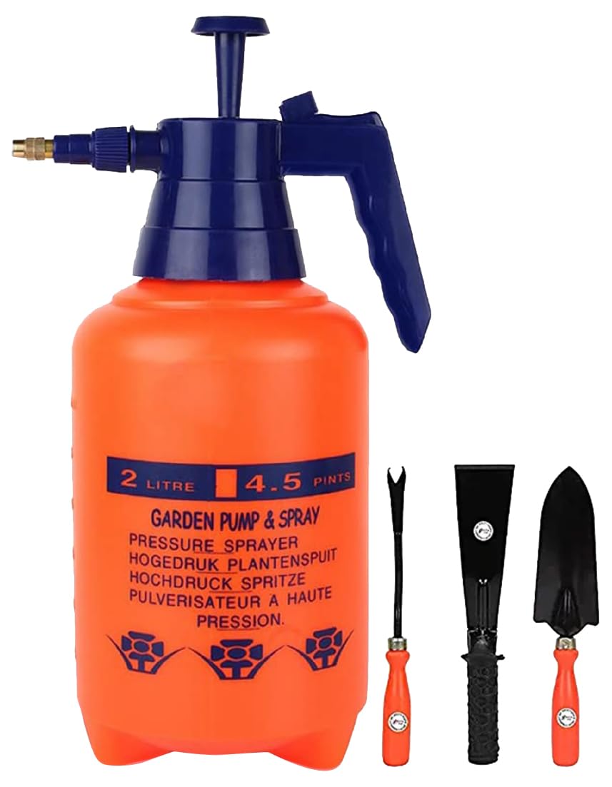 Kraft Seeds Garden Tool Set - 3 Pcs (Small Trowel, 2 Inch Khurpi, Weeder) & Kraft Seeds Pressure Spray Pump (2L) (B0CCV2SQRH) Amazon Price History, Amazon Price Tracker