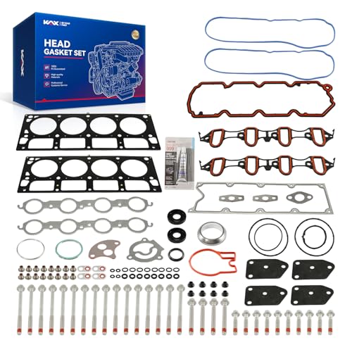 Image of KAX Engine Cylinder Head Gasket Kit Compatible with Chevy Silverado 1500 /GMC Sierra 1500 2004-2009, Express Savana 2500 2004-2008, Tahoe Yukon Avalanche 4.8L 5.3L, Head Gasket Kit, OE# HS26190PT-2