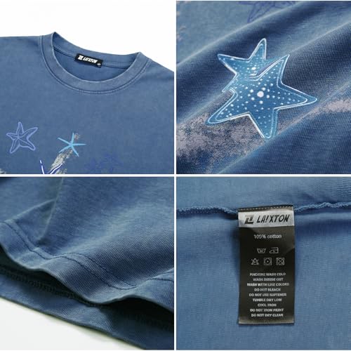 Men's Graphic Tees Shirts Unisex Cotton Vintage T-Shirt Summer Oversized Tee Streetwear Aesthetic Casual Top3