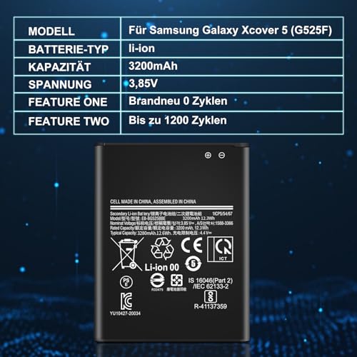 Batterie lithium-polymère 3200 mAh EB-BG525BBE Galaxy G525F - 4