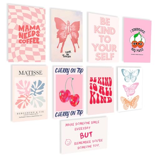 JINGIHE 9 Piezas Póster, Láminas Decorativas Pared, Arte De