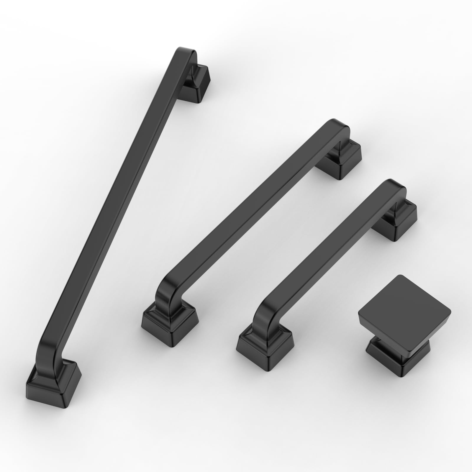 FURNIWARE Handles (Pack of 10), Zinc, Black, 192mm Center-to-Center Spacing, Cabinet Handles, Kitchen, Drawer, Door, Wardrobe - Image 4