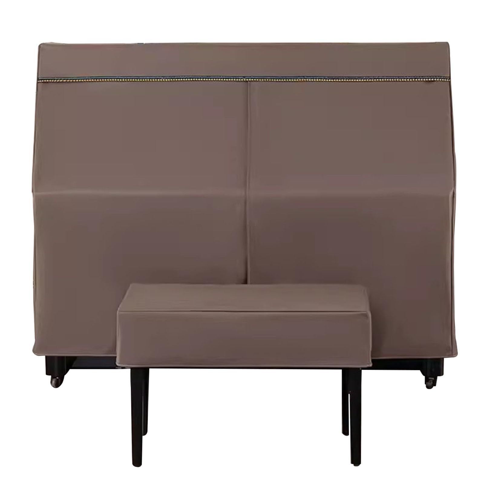 Klavierabdeckung wasserdichte Klavier-Vollabdeckung braune Klavierabdeckung aus technischem Stoff mit Hockerabdeckung universelle Staubschutzhülle für Klavier(B,153 * 36 * 117cm)