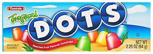 Gomitas Tropical Dots sabor surtido 2.25 oz 3 unidades miniatura 3