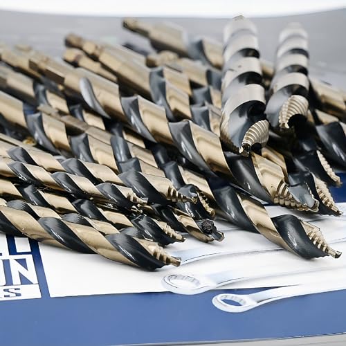 Steel Vision STEPPED TIP DRILL Bit Set - M35 Tungsten-Cobalt Alloy, Mechanics Length, 1/16 Inch To 1/2 Inch Cutter Bits, No Pilot Hole Needed, Durable And Precise For Metal Drilling thumb #3