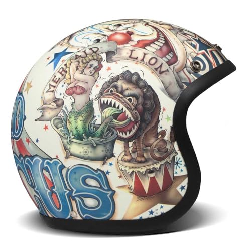 Casco DMD Jet Retro Circus de moto custom estilo chopper 1